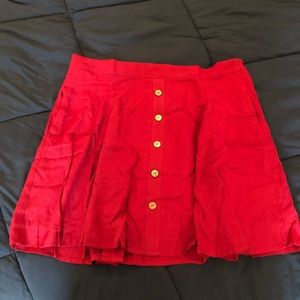 Modcloth | NEW Red Button-Front Skirt, Size XL